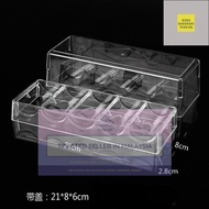100pcs Poker Chips Storage Tray With Lid Case Casino Chips Box Acrylic Transparent Container
