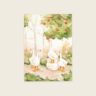 [Designed in SG] The Slow Nook | Apple-Picking Geese 5 x 7" Art Print