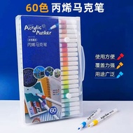Bộ 120 Bút màu cao cấp Acrylic marker 120/100/80/60/48/36/24/12 màu ko lem trên giấy vẽ được trên nh