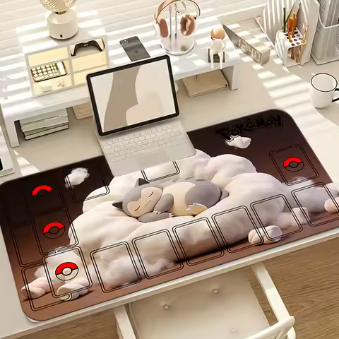 Pokemon Snorlax Sleeping Cloud TCG Playmat Gaming Mouse Pad with Zones Desk Mat