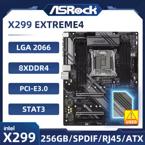 ASRock X299 Extreme4 Motherboard intel X299 LGA 2066 DDR4 256GB Ultra M.2 support i9-9900 i9-10900 i
