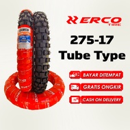 ERCO TIRE Ban Luar Motor Ring 17 NonTubeless Cross Tahu 275-17 Untuk Ban Belakang Pakai Ban Dalam