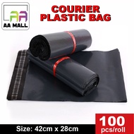 100pcs Packaging Courier Plastic Bag / Beg Kurier /Shipping Bag / Parcel Bag / Poslaju Bag (42cm x 2