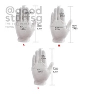 [SG FREE ] 6 Pairs Cotton White Gloves Handling Work Protector Soft Costume Jewellery