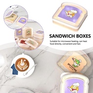 Portable Lunch Box Sandwich Storage Box Bpa Free Bread Box Food Container For Toast Reusable E4k7