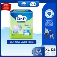 [Bundle of 16] Dr. P Value Level 6 Absorbency Adult Pant M10/ L9/ XL8 - 2x Skin Protection with Quic