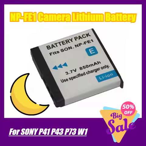 3.7V 850mAh NP-FE1 Camera Lithium Battery,for SONY P41 P43 P73 W1