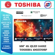 TOSHIBA 100" 4K QLED VIDDA SMART TV (100Z570RP) | 144HZ | DOLBY VISION ATMOS | GAME MODE PRO | 3 YEA