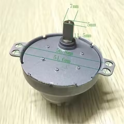 Brand New 7mm D Shaft 6V 12V DC Gear Motor 2rpm 10rpm 30rpm 50rpm Large Torque Gear-Box 49mm Gear Mo