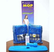 (ใหม่ ขายดีในญี่ปุ่น)Microfiber  Mop 16 นิ้ว (Blue)อุปกรณ์ภายในกล่อง 1 x น้ำมันเก็บฝุ่น 150 cc (Duster Oil), 2 x ผ้า microfiber สีน้ำเงิน ขนาด 16 นิ้ว, 1 x แป้นเส