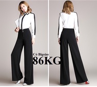 Ống Loe Suông Dài 102cm Quần Ống Rộng Quần Ống Suông Quần Tây Nữ Có Bigsize 86KG.