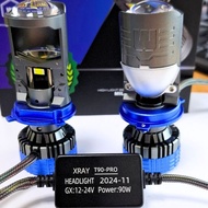 Đèn pha Led bi cầu T90 Pro - 90w siêu sáng với 15 chip led chân H4( giá 1 bóng)