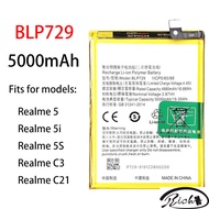 5000mAh Replacement battery BLP729 Battery For OPPO Realme 5 5i 5s C3 C11 2020 C11 2021 C21 C21Y C20