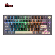RK ROYAL KLUDGE M75 คีย์บอร์ดแบบติดปะเก็น 81 คีย์ คีย์บอร์ดเชิงกลแบบถอดเปลี่ยนได้พร้อมจอแสดงผลอัจฉริ