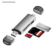 forstretrtomj 6 in 1 USB 3.0 Card Reader TF Card USB Flash Drive OTG Adapter for PC Type C Micro Mobiles Phone USB Type C Converter EN