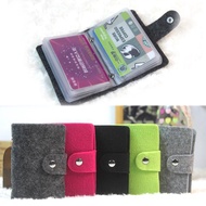 Women Fashion Snap Button Wallet Card Cover Felt Bag Coin Purse Change Pouch Chic Portable Key Pouch