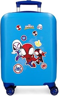Joumma Marvel Go Webs Go Spidey Cabin Case, Blue, 33 x 50 x 20 cm, Rigid, ABS, Side Combination Lock