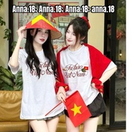 WIDE FORM 4-WAY COTTON T-SHIRT PRINTED WITH QUOC KHANH'S 2/9 (SELF-VIETNAM _ A68) 35 TO 70KG