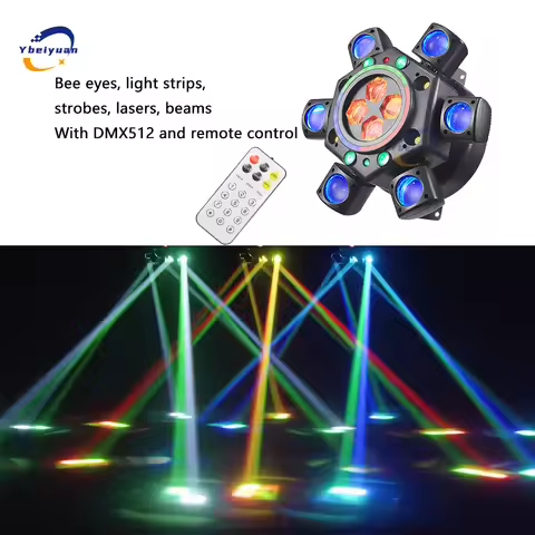 Moving Head Dyed Bee Eye Light Strip Effect Light DMX512 Remote Control Suitable For DJ Disco Bar Pa