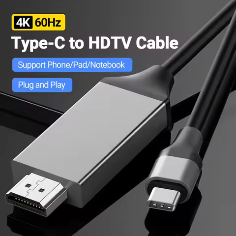 USB C to HDMI Cable 6.6ft | 4K@60Hz | USB 3.1 Type C to HDMI 2.0 Cord for Thunderbolt 3/4 Compatible
