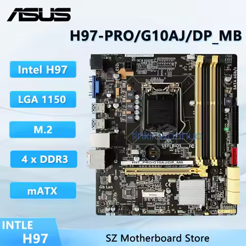 ASUS H97-PRO Motherboard H97-PRO/G10AJ/DP_MB Intel H97 LGA 1150 DDR3 32G ATX Core i3-4330 4370 4570S