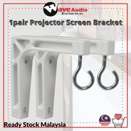 Projector Screen Bracket (L Shape) 90 Degrees Bracket Projection Screen Hanger (Per Set)