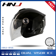 HNJ 856 half face helmet Half Face Motorcycle Helmet Double Visor