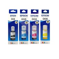 หมึกเติม Epson 008 ครบทุกสี For Epson : EcoTank L6490 / L6550 / L6580 / L15150 / L15160 Color : Blac