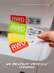 ** STOCK/SP Car Sticker Creative Car Drive Method Japanese Car Sticker Rear Drive Car Full-Time Four