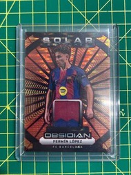 Panini足球卡 （🔵🔴巴塞西班牙妖人🇪🇸 ）Fermin Lopez (18/49) 附帶原廠巴塞隆納經典紅藍球衣 Patch Obsidian Soccer card