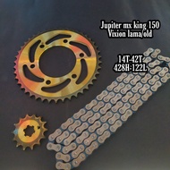 GEAR SET JUPITER MX KING 150 GER GIR PAKET JUPITER MX KING 150 RANTAI JUPITER MX KING 150 ORIGINAL