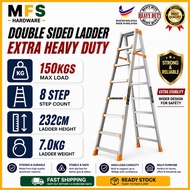 EXTRA HEAVY DUTY (150kgs Max.Load) 8 Step Double Sided Aluminium Ladder (Exploit) Tangga extra heavy