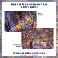 Lazy Cat Dream Management 7.0 3D Miniature Scenes Sticker DIY Journal Landscape Building PET Sticker
