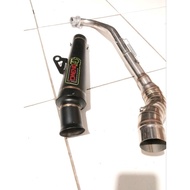 Daeng sai4 Pipe canister conical open specs exhaust Pipe for Wave 125 Xrm 110/125 Wave 100/110/115 R