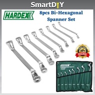 HARDEX RING SPANNER SET 8PCS BI HEXAGONAL SPANNER SET