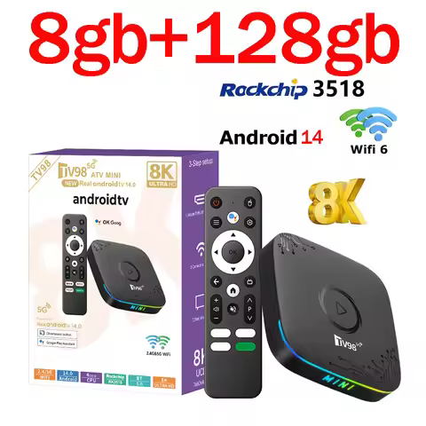 2026 PK T1 Android 14 Smart Home Theater 8GB 128GB TV98 Box Rockchip RK3518 BT5.0 Goog Assistant Str