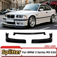 Front Splitter Guard Bumper Diffuser Lip Chin For BMW 3 Series M3 E36 1992-1999 Protector Air Dam Tu