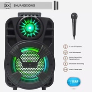 PALING DIMINATI…..SALON AKTIF PORTABLE FULL BASS FREE MIC KARAOKE / SPEAKER BLUETOOTH KARAOKE EXTRA 