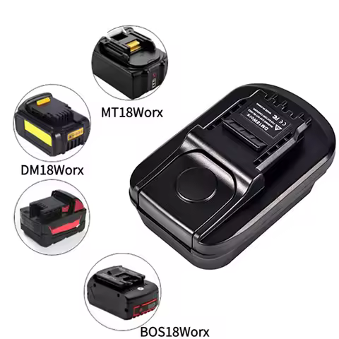 Battery Adapter Converter For Makita/Bosch/Dewalt/Milwaukee 18V Li-Ion Battery, Convert to for Worx 