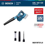 Bosch เครื่องเป่าลม 18V ปรับแรงลมได้ 2 สแต๊ป (ไม่รวมแบตเตอรี่) รุ่น GBL 18 V-120 (SOLO) ประกันนาน 12