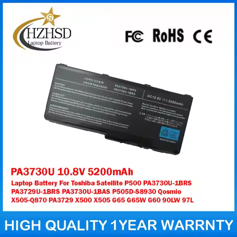 PA3730U 10.8V 5200mAh Laptop Battery For Toshiba Satellite P500 PA3730U-1BRS PA3729U-1BRS PA3730U-1B