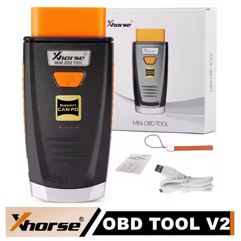 Xhorse Mini OBD Tool V2 XDMO20 Newly Supports CANFD Protocol / LED light / 8A IMMO Box All Key Lost