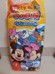 全新 現貨日本製 Goon大王 Disney XXL加加大碼 學習褲36片裝