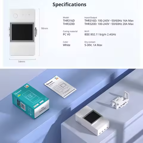 SONOFF POW Elite WiFi Smart Power Meter Switch Wireless Smart Light Switch 16A / 20A eWeLink APP Con