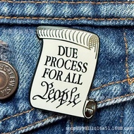 Cross-Border Due Process For All People Pin Fun Roll Paper Brooch Decoration