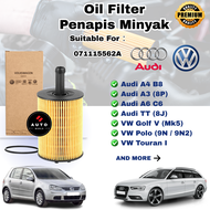 OIL FILTER AUDI VOLKSWAGEN GOLF MK5 3.2 CC R32 PASSAT CC 3.6 CC AUDI TT 3.2 V6 (071115562A)