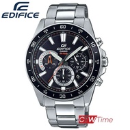 (ผ่อนชำระ สูงสุด 10 เดือน)  Casio Edifice นาฬิกาข้อมือผู้ชาย สายสแตนเลส รุ่น EFV-570D-1AVUDF (Black)
