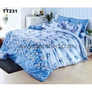 TT231: Bed Sheet Set 3.5/5/6 Feet Flower/TOTO Pattern