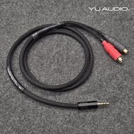 3.5mm Stereo Male To RCA (Female) One Point Two 3.5mm x2 Audio Cable Extension Adapter