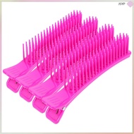 4 Pcs Colored Clip-in Hair Extensions Clips for Dying Styling Dividing Comb junshaoyipin
